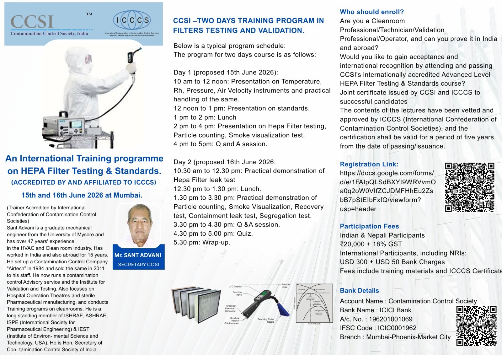 International Training on HEPA Filter Testing & Standards | 15–16 June ...